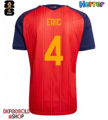 Spanien Eric Garcia #4 Hjemmebanetrøje VM 2026 Kort ærmer